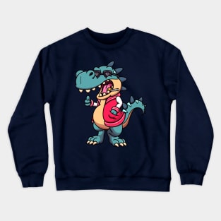 Popular Tyrannosaurus Rex In High School Crewneck Sweatshirt